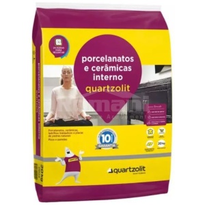 ARGAMASSA PORC CERAM INTERNO CINZA 20KG QUARTZOLIT