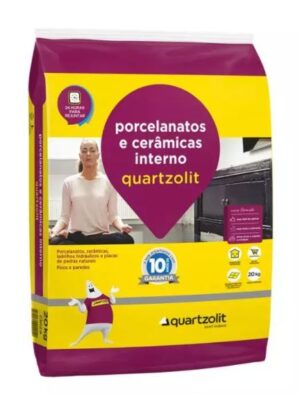 ARGAMASSA PORC CERAM INTERNO CINZA 20KG QUARTZOLIT