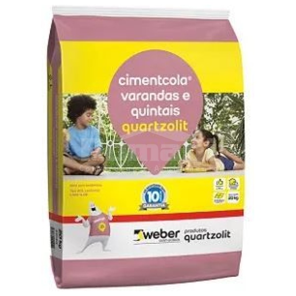 ARGAMASSA ACII VARANDAS E QUINTAIS 20KG QUARTZOLIT