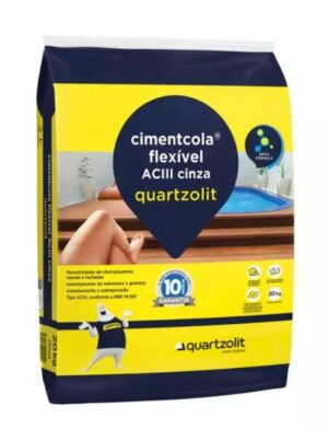 ARGAMASSA 20KG FLEXIVEL ACIII CINZA QUARTZOLIT