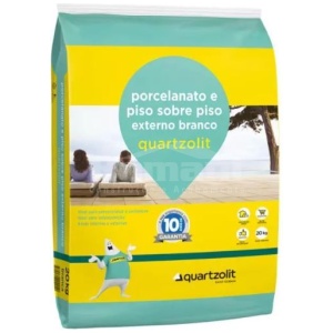 ARGAMASSA PISOXPISO PORC EXT BRANCA20KG QUARTZOLIT