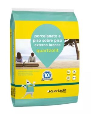 ARGAMASSA PISOXPISO PORC EXT BRANCA20KG QUARTZOLIT