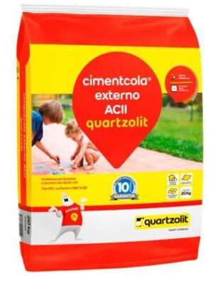 ARGAMASSA EXTERNA ACII 20KG QUARTZOLIT CINZA