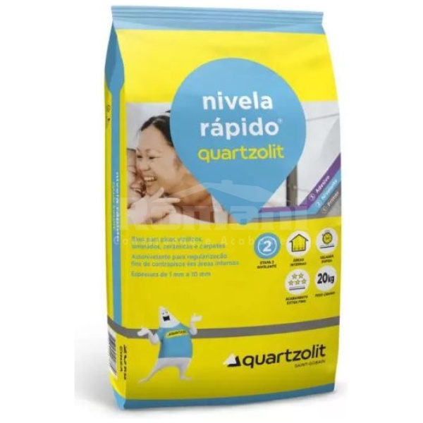 ARGAMASSA QUARTZOLIT FLOOR NIVELA RAPIDO CINZ 20KG