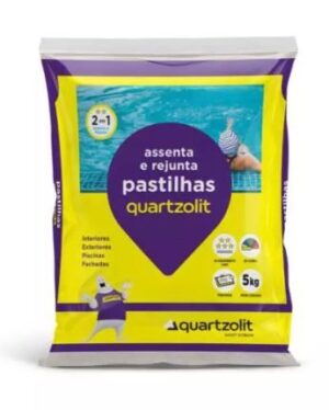 ARGAMASSA PASTILHA VIDRO BRANCA 5KG QUARTZOLITT