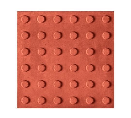 PISO TATIL ALERTA VERMELHO 30X30CM 20MM UNIDADE