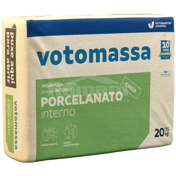 ARGAMASSA PORCELANATO INTERNO CINZA 20KG VOTORAN