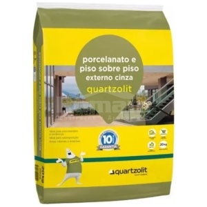 ARGAMASSA PORC PISOXPISO EXT CINZA 20KG QUARTZOLIT