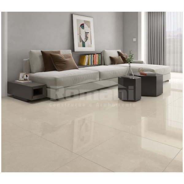 PISO PURE BEGE 60X60 BRILHANTE 2,15MT FORMIGRES RT