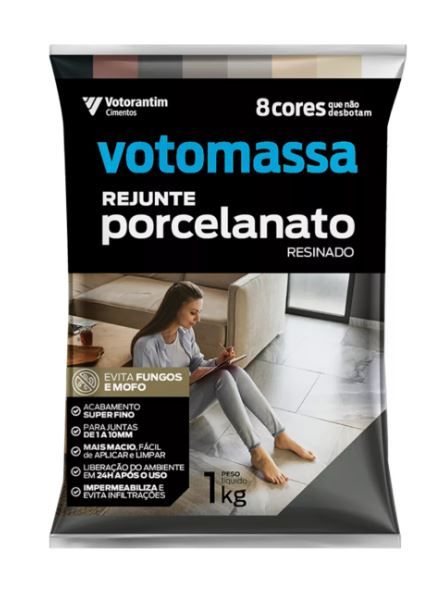 REJUNTE PORC RESINADO VOTORAN CINZA PLATINA 1KG#