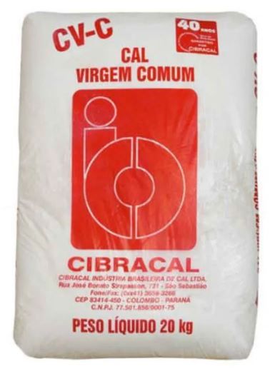 CAL VIRGEM MOIDA 20KG CIBRACAL A VISTA #