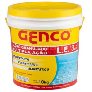 GENCO CLORO GRANULADO 10KG MULTIPLA ACAO 3 EM 1