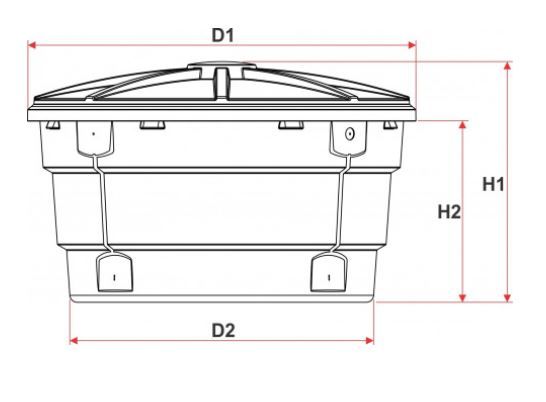 CAIXA DAGUA COM TAMPA 310L TIGRE