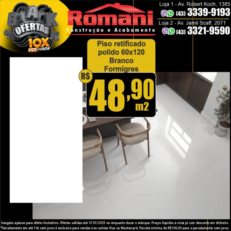 branco polido 60x120