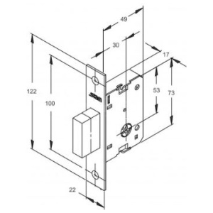 FECHADURA AUXILIAR TETRA 1001 (PAR) INOX STAM 10811