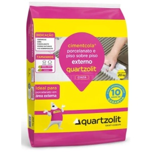 ARGAMASSA PORC PISOXPISO EXT CINZA 20KG QUARTZOLIT#