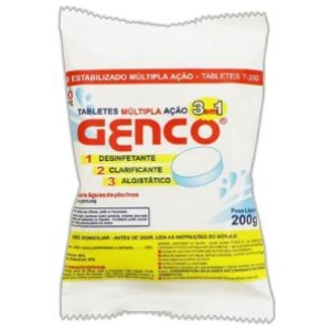 ACIDO TRICLOROISOCIANURICO TABLET 3 EM1 200G GENCO