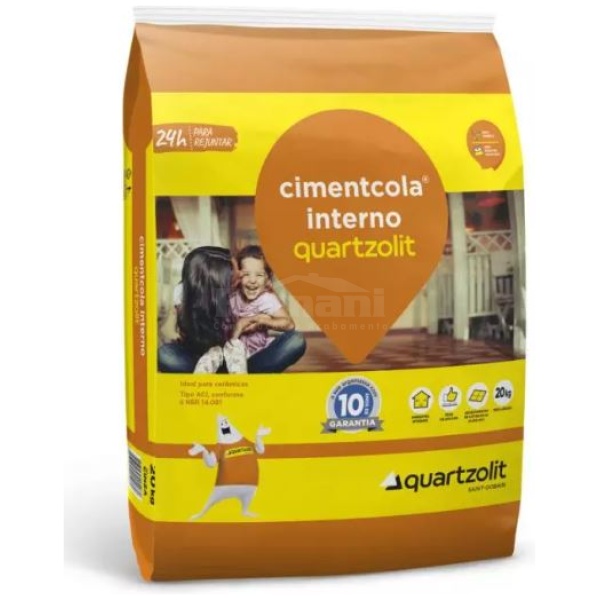 ARGAMASSA INTERNA ACI 20KG QUARTZOLIT CINZA#