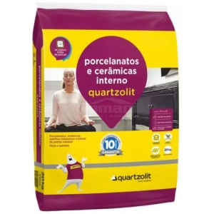 ARGAMASSA PORC CERAM INTERNO CINZA 20KG QUARTZOLIT
