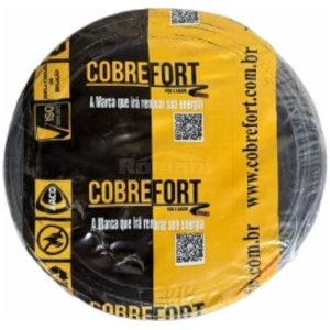 CABO FLEXIVEL 750V COBREFORT ROLO 100M 2,5MM PRETO
