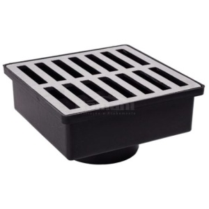 CAIXA COLETORA COM GRELHA DE ALUMINIO 20X20 BREC