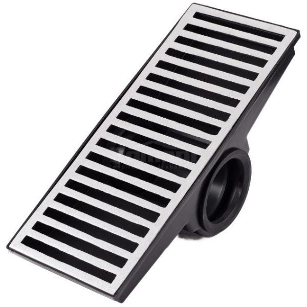 CAIXA COLETORA COM GRELHA DE ALUMINIO 20X50 BREC