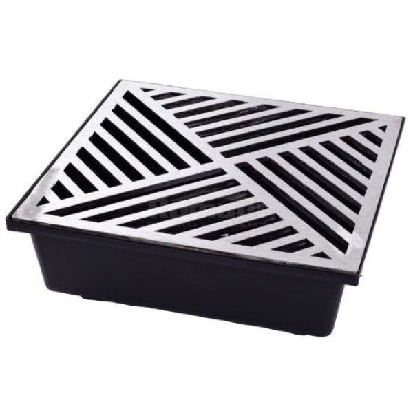 CAIXA COLETORA COM GRELHA DE ALUMINIO 30X30 BREC
