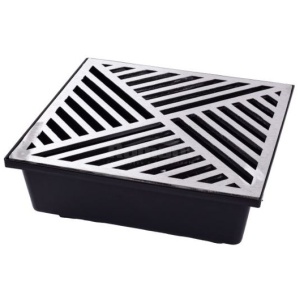 CAIXA COLETORA COM GRELHA DE ALUMINIO 30X30 BREC
