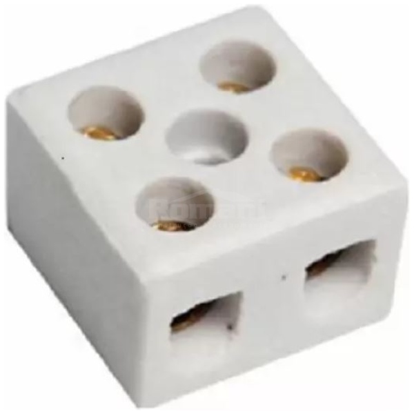 CONECTOR PORCELANA 16MM BIPOLAR 2P FERTAK 8203