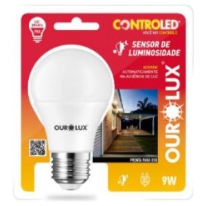 CONTROLED SENSOR DE LUMINOSIDADE 9W 6500K OUROLUX 20483