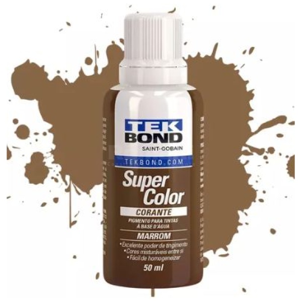 CORANTE LIQUIDO SUPER COLOR 50ML MARROM TEKBOND