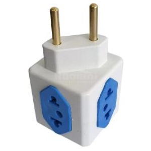 PINO TE CUBO ELETRICO 3P ADAPTADOR 10/20A 4 SAIDAS 110/220V