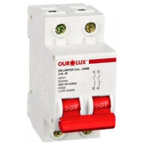 DISJUNTOR DIN BIP 2X16A (C) OUROLUX 26067