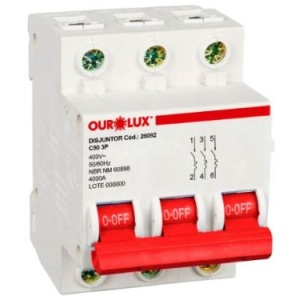 DISJUNTOR DIN TRIP 3X50A (C) OUROLUX 26092