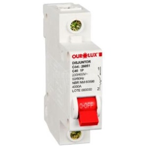 DISJUNTOR DIN UNIP 1X40A (C) OUROLUX 26051