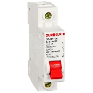 DISJUNTOR DIN UNIP 1X32A (C) OUROLUX 26050