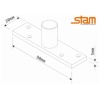 DOBRADICA PARA PORTA PINO PIVOTANTE ZINCADA (ATÉ 150 KG) STAM 76340
