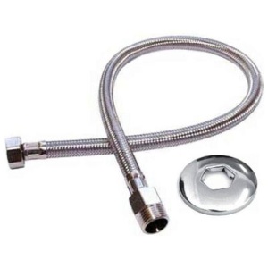 ENGATE FLEXIVEL INOX TRANÇADO 40CM 1/2" ULTRA METAIS