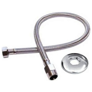 ENGATE FLEXIVEL INOX TRANÇADO 60CM 1/2" ULTRA METAIS