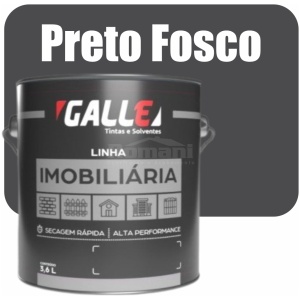ESMALTE SINTETICO SECAGEM RAPIDA FOSCO 3,6L PRETO FOSCO GALLE