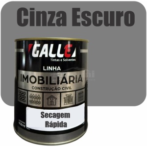 ESMALTE SINTETICO SECAGEM RAPIDA BRILHANTE 0,9L CINZA ESCURO GALLE