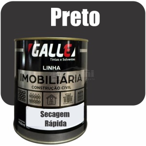 ESMALTE SINTETICO SECAGEM RAPIDA BRILHANTE 0,9L PRETO GALLE