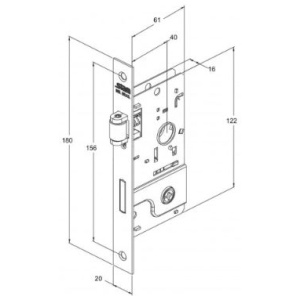 FECHADURA PIVOTANTE ROLETE ROSETA QUAD INOX TETRA 800 STAM 39803