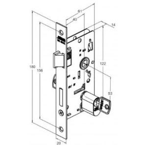 FECHADURA 803/13 ROSETA INOX EXTERNA STAM 36018