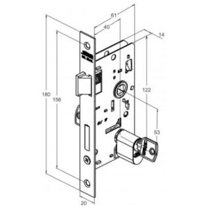 FECHADURA 803/21 ROSETA QUADRADA EXTERNA STAM 38403