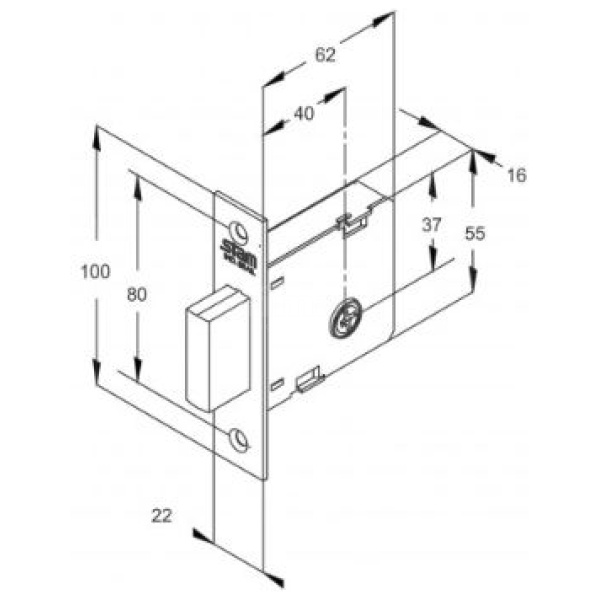 FECHADURA AUXILIAR 1004 ROSETA INOX TETRA STAM 10985
