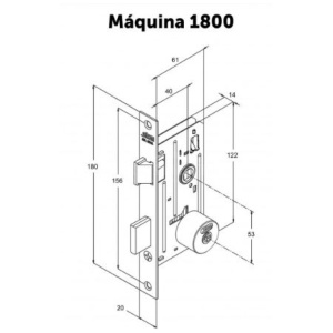 FECHADURA CHAVE TETRA 1800/09 OXIDADO STAM 11061