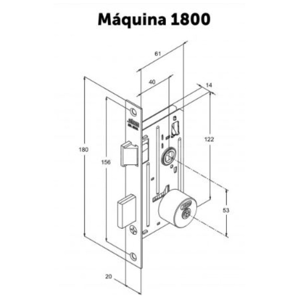 FECHADURA CHAVE TETRA OXIDADA (09) 1800/09 STAM 11061