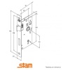 FECHADURA 813/11 ROSETA INOX INTERNA STAM 34971