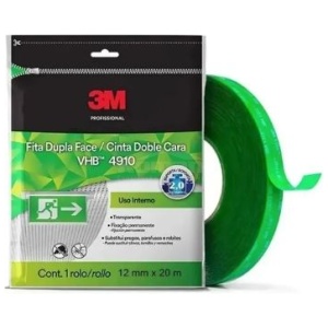 FITA DUPLA VHB FACE 12MMX20M 4910 PROFISSIONAL 3M